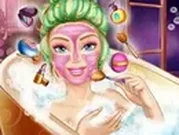 ألعاب باربى تلبيس ومكياج وقص شعر وتنظيف البشرة ومناكير