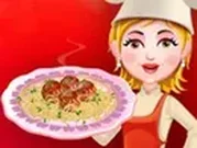 طبخ المعكرونه مع كرات اللحم