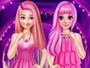 تلبيس بنات باللون الوردي